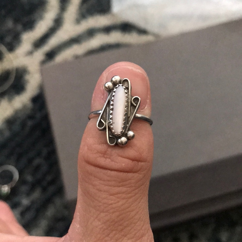 Pink Mother of Pearl ring